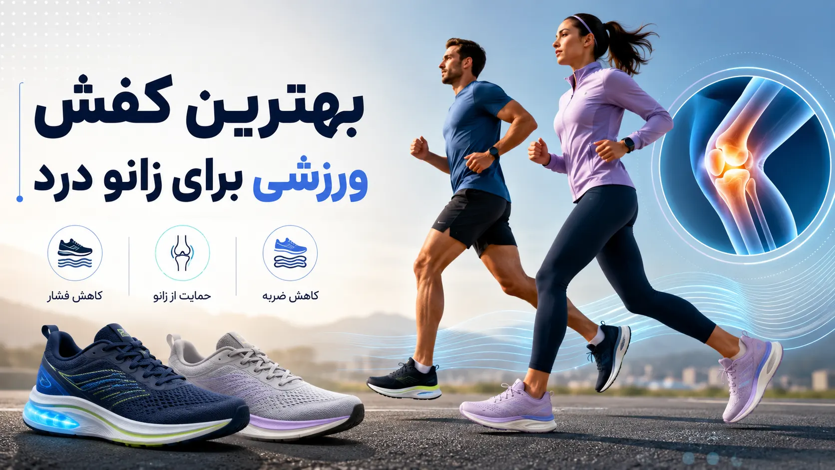بهترین کفش ورزشی برای زانو درد و کاهش فشار روی پا؛ راهنمای انتخاب کفش مناسب
