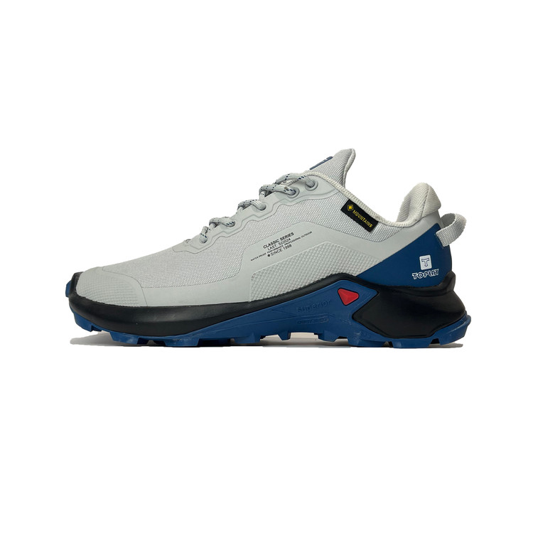 کفش ضدآب مردانه آی رانر I-runner طوسی آبی رویه برزنت کد A6